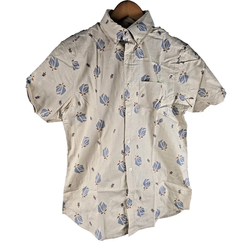 Ben Shermans Men's S Short‎ Sleeve Casual Novelty Button Down Shirts Summer